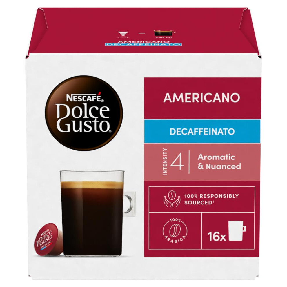 Nescafe Dolce Gusto Americano Decaf Coffee Pods Total 48 Servings