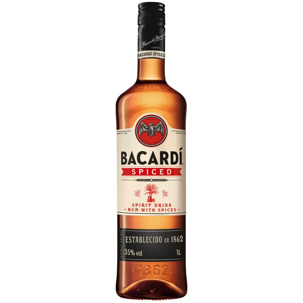 Bacardi Bacardí Spiced 35 Abv 100Cl 1L Premium Spirit Drink Made With Barrelaged R