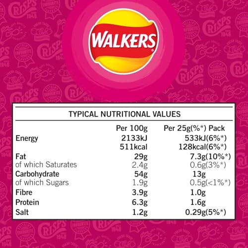 Walkers Walkers Prawn Cocktail Multipack Crisps 6 x 25g 1