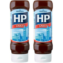 HP Sauce Top Down Brown 450 g Pack of 2