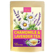 TeeLux Chamomile  Lavender Tea Bags 100 Count Soothing Blends Chamomile Flo
