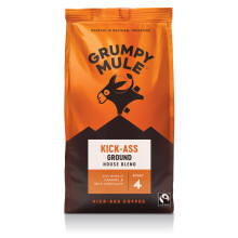 Grumpy Mule Kick-Ass House Blend Ground Coffee with notes of Caramel and Milk Chocolate 200g