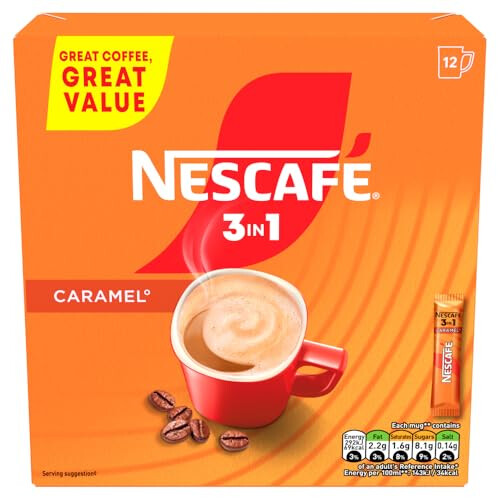 Nescafe NESCAFÉ 3 IN 1s Caramel 1 Pack 12 Drinks 2