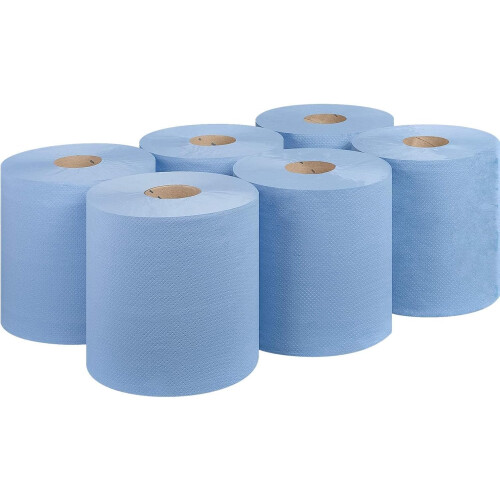 REQUISITE NEEDS Embossed 2 Ply Blue Rolls  Blue Paper Towel Tissue Pack of