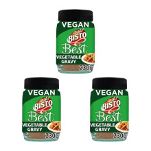 Bisto Best Vegetable Gravy Granules Vegan Friendly 230 g Jar Pack of 3
