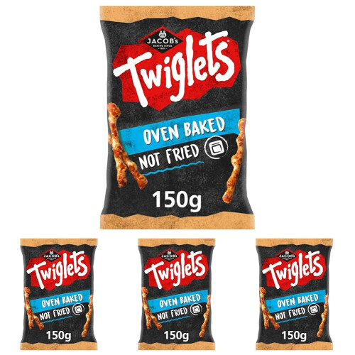 JACOBS Twiglets Original Sharing Bag Snacks 150 g Pack of 4