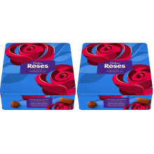 Cadbury Roses Limited Edition Festive Chocolate Tin Assorted Miniature Choc