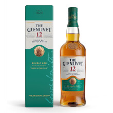 The Glenlivet 12 Year Old Single Malt Scotch Whisky Double Oak 70cl with Gi