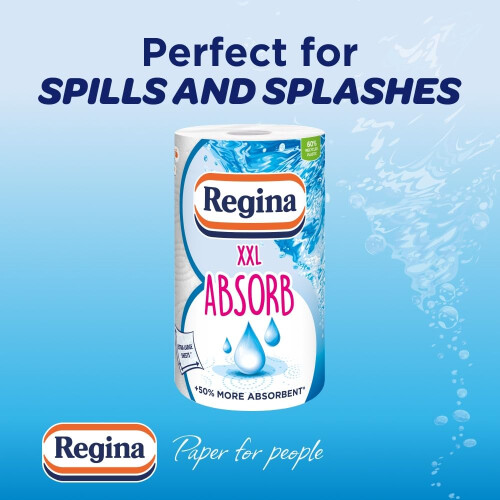 Regina Regina XXL Absorb Kitchen Roll  6 Rolls  75 Extra Large Sheets per Roll 2 L 2