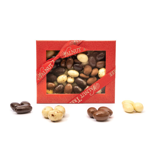 Walnut Tree – Gourmet Almonds Gift Covered in Milk White  Dark Chocolate –