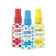 LuMist Toilet Bowl Spray Pack of 3 3 x 60ml Citrus Fresh Rose Bowl Coastal