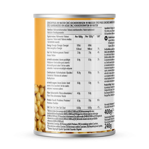 by Amazon Chickpeas In Water 400g Pack of 12 1