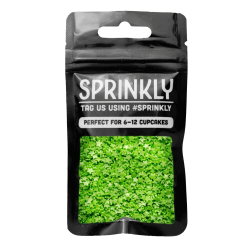 SPRINKLY  Glimmer Stars  Green Mini  25g