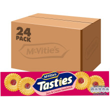 McVities Tasties Jam and Cream Sandwich Biscuits 150g Pack of 24