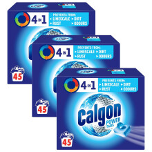 Calgon 4in1 Washing Machine Cleaner and Water Softener Tablets 45 Count Pac
