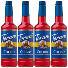 Torani Sugar Free Cherry Syrup Gift Set 4 x 750ml  Zero Calorie Flavouring