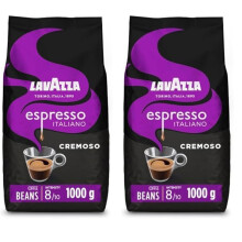 Lavazza Espresso Cremoso, 100% Arabica Medium Roast Coffee Beans, 1kg Pack (Pack of 2)