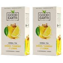 Good Earth Ginger Turmeric and Lemon Tea 15 Bags Pack of 2