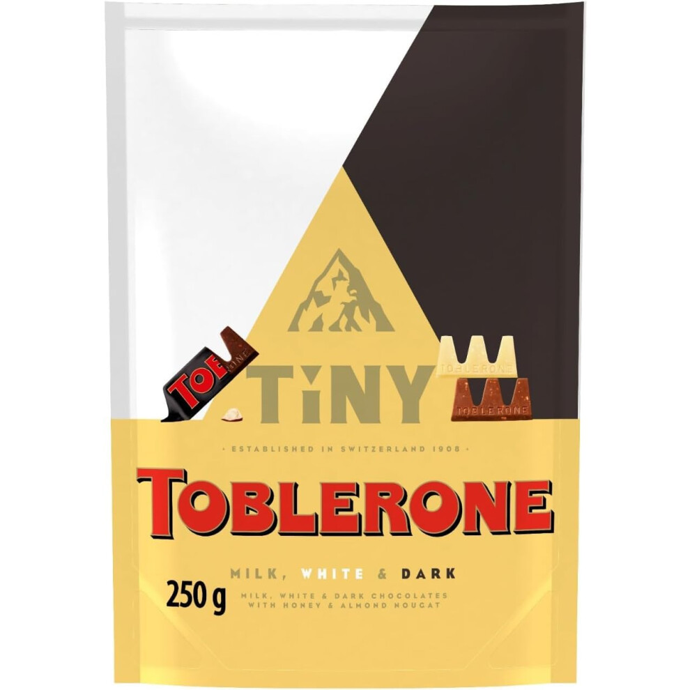 Toblerone Tinys Milk Chocolates With Honey Almond Nougat Chris White/Dark