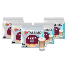 Tassimo Costa Skinny Latte Coffee Pods Pack of 5 Total 60 Pods 30 Servings