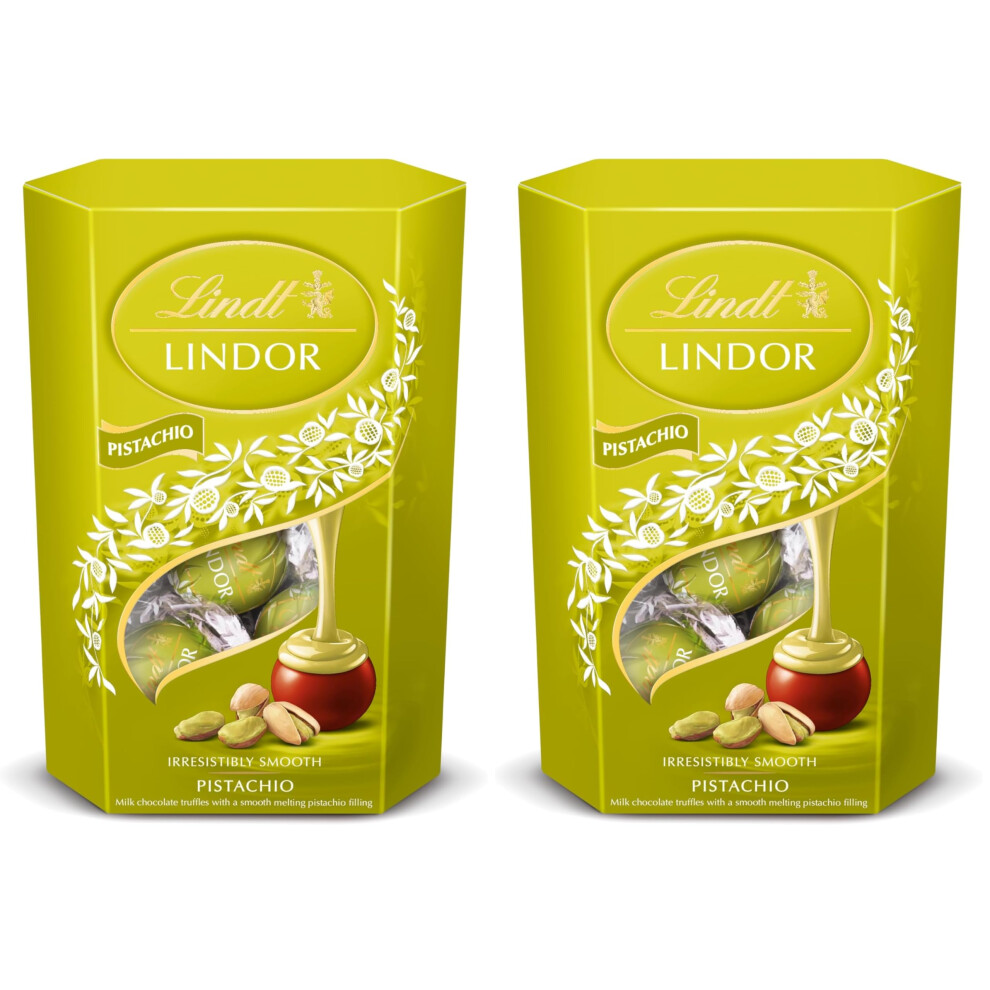 Lindt Lindor Pistachio Chocolate Truffles – 200G Box Approx 16 Balls – Smoo