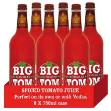 Big Tom Spiced Tomato Juice Bloody Mary Mix Pack of 6 x 750ML for The Best