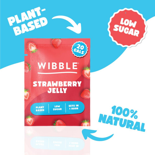Wibble Natural Crystals 8 pack Variety Pack Quick Set Low Sugar PlantBased 1