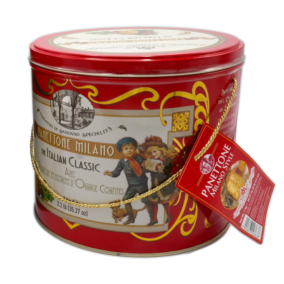 Chiostro Di Sarrono Specialita Authentic Italian 1Kg Panettone In Tin Original