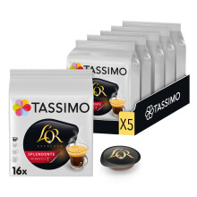 TASSIMO LOR Espresso Splendente Coffee Capsules TDiscs Pods 5 Pack 80 Drink