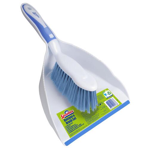 Spontex Dustpan  Brush Set  Large Capacity Dustpan  Durable Bristles  EasyS
