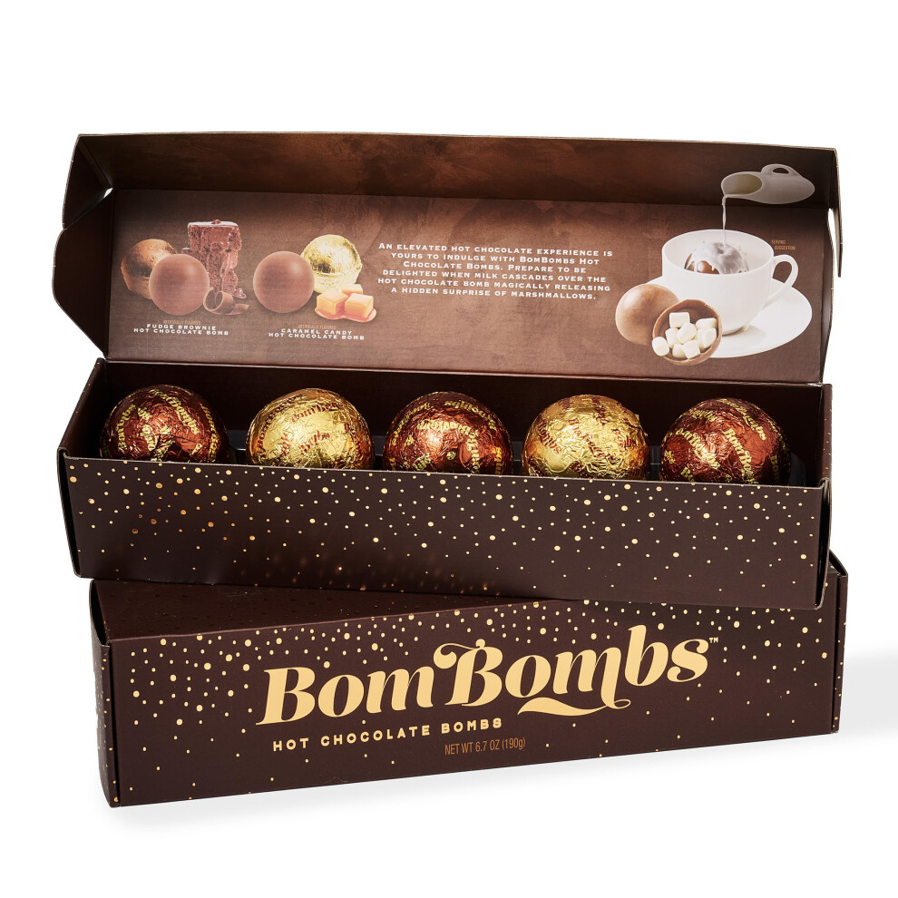 Thoughtfully Bombombs Hot Chocolate Bombs Includes Fudge Brownie And Caramel Candy Cocoa