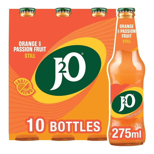 J2O Fruit Blend Orange and Passion Fruit 10 x 275ml