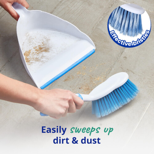 Spontex Dustpan  Brush Set  Large Capacity Dustpan  Durable Bristles  EasyS 1