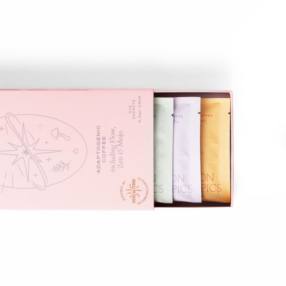 London Nootropics Selection Box Flow Mojo Zen Adaptogenic Mushroom Coffe