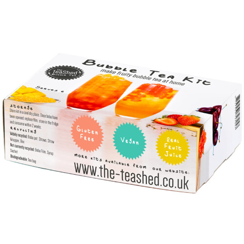 Fruit Bubble Tea Kit Gift Box  6 Servings  Set Includes Mango and Strawberr 1