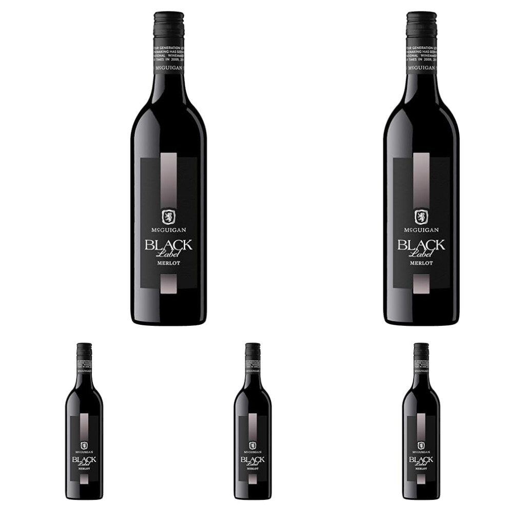 Mcguigan Label Merlot 75Cl Pack Of 5 Black