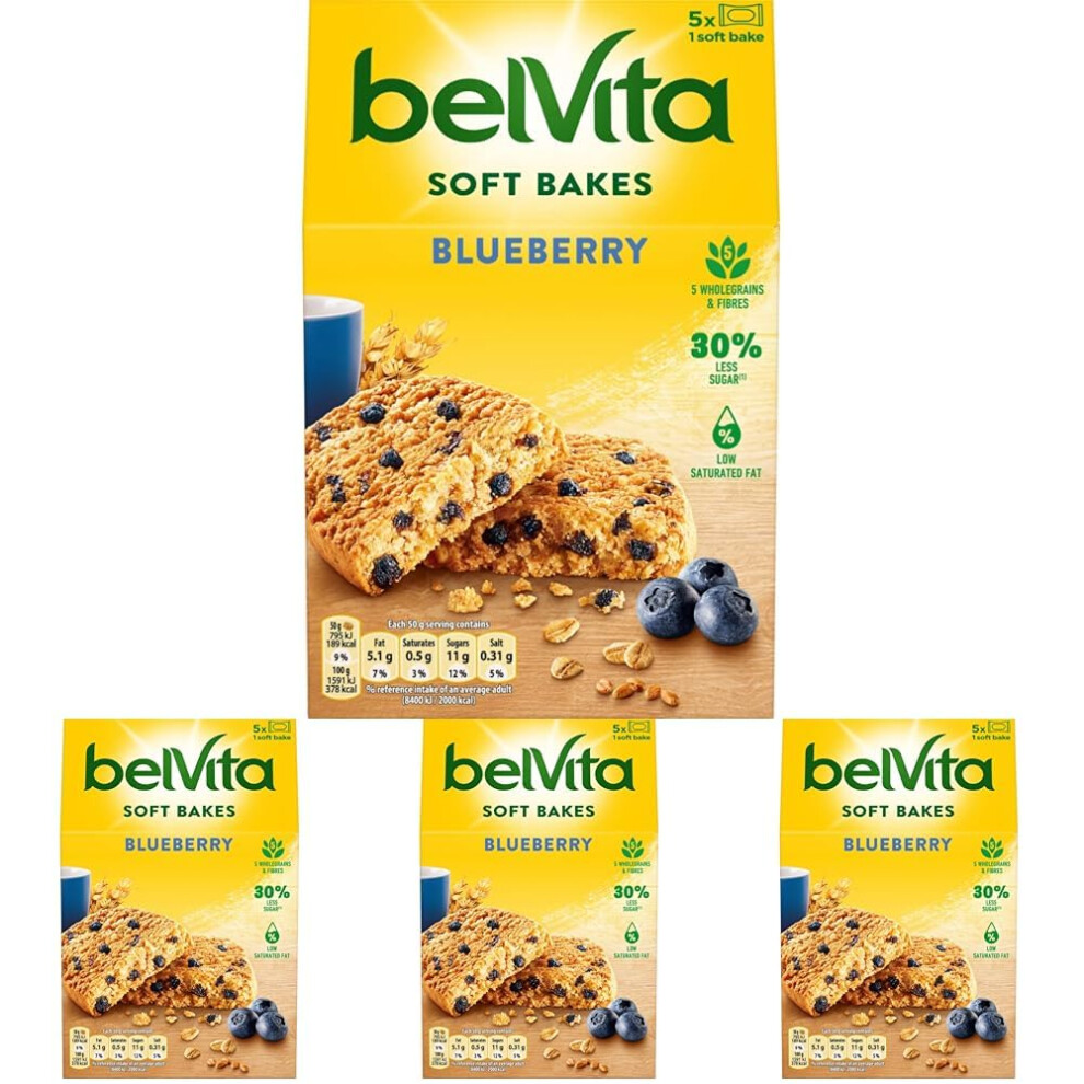 Belvita Breakfast Biscuits Soft Bakes Filled With Blueberry Soft Biscuits W