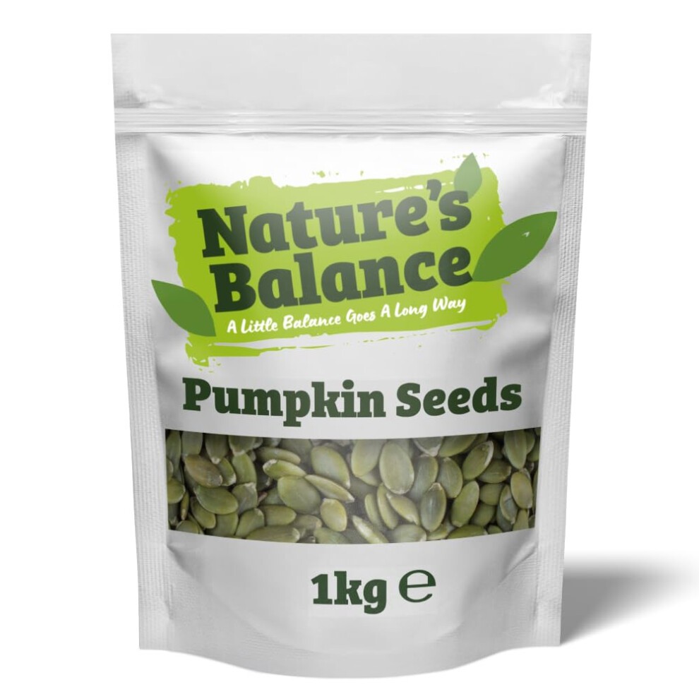 Nature's Balance Pumpkin Seeds 1Kg Whole Raw Pumpkin Seeds To Eat High Fib