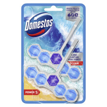Domestos Power 5 Ocean Toilet Rim Blocks toilet freshener with a longlastin