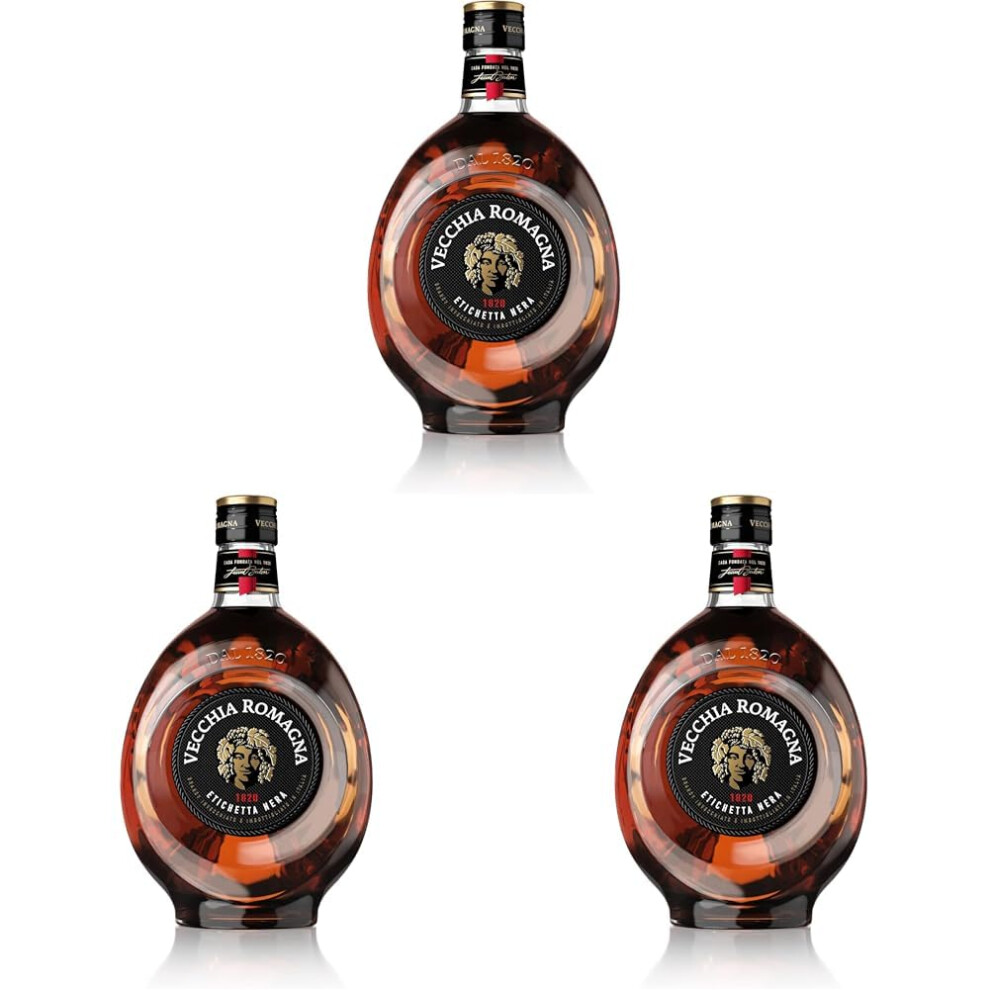Vecchia Romagna Etichetta Nera 70Cl Bottle 38 Abv Pack Of 3
