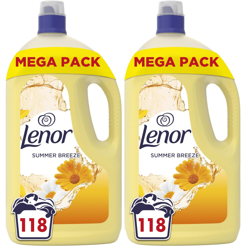 Lenor Fabric Conditioner 118 Washes Summer Breeze Provides Long Lasting Fre