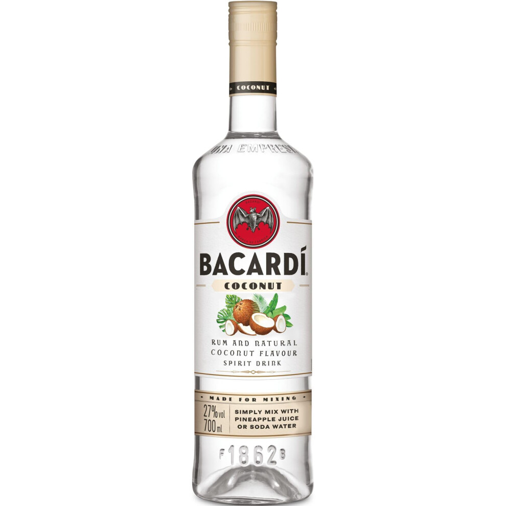 Bacardi Bacardí Coconut 27 Abv 70Cl 700 Ml Rum Blended With Real Coconut Ess White