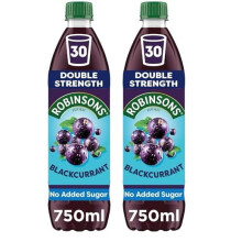 Robinsons Fruit Squash Low Calorie Double Strength Blackcurrant 750ml Pa