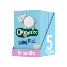 Organix Baby Rice Organic Weaning Snack 6 Months 100 g Pack of 5