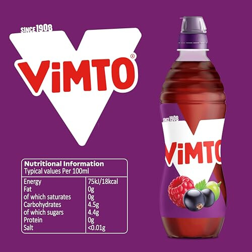 Vimto Still Juice Drink  Blackcurrant Grape  Raspberry – Real Fruit  Vitami 1