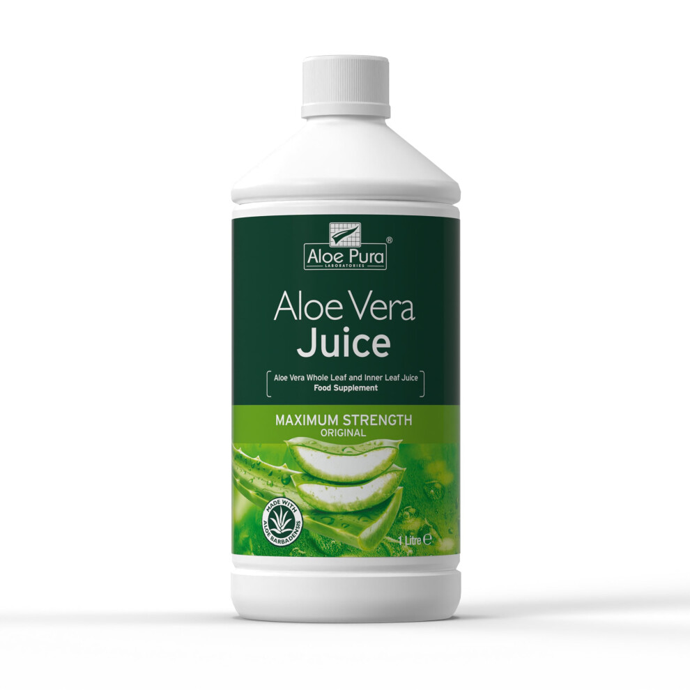 Aloe Pura Aloe Vera Juice Max Strength 1Ltr Pack Of 2