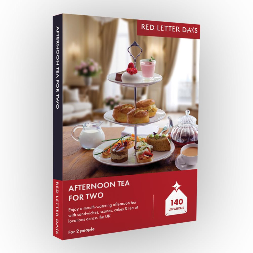 Letter Days Afternoon Tea For 2 Experience Gift Box For 2 – 140 Delight Red