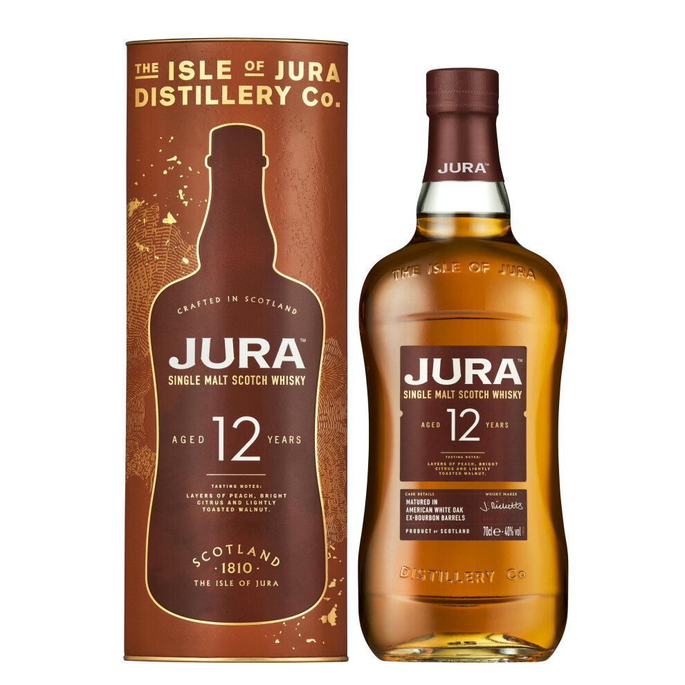 Jura 12 Year Old Single Malt Scotch Whisky 70Cl Fruity And Balanced 40 Vol