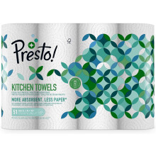 Amazon Brand  Presto TAD Kitchen Roll Extra Absorbent 51 Sheets per Roll 4