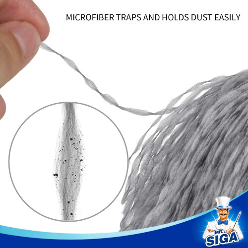 MRSIGA Microfiber Delicate Duster Comfortable Non slip Handle Detachable Wa 2
